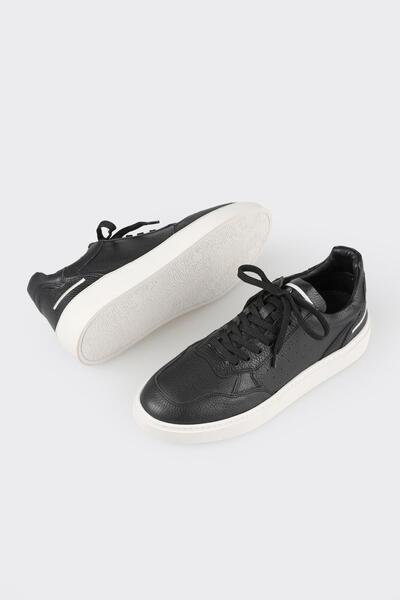 Elle Shoes Siyah Deri Erkek Spor Ayakkabı