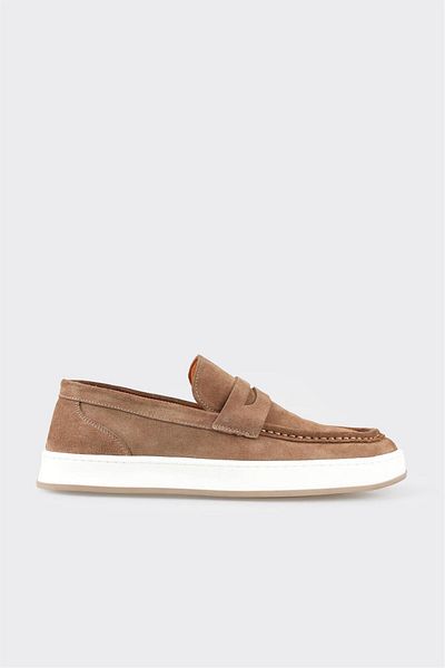 Elle Shoes Tan Leather Men's Loafer