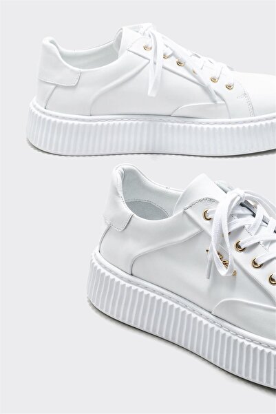 Elle Shoes Beyaz Deri Erkek Spor Ayakkabı