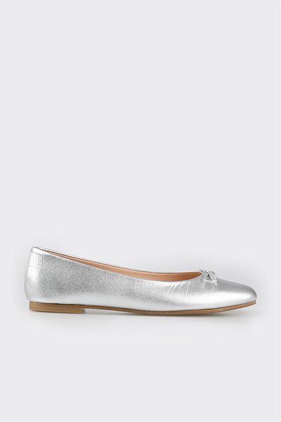 Elle Shoes Lame Leather Women's Ballerinas