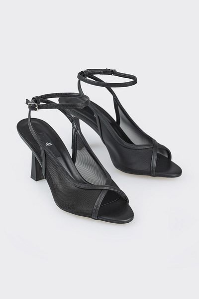 Elle Shoes Black Women's Heeled Sandals