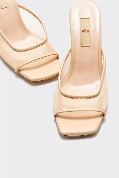Elle Shoes Natural Women's Heeled Slippers