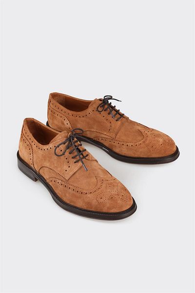 Elle Shoes Tan Leather Men's Casual Shoes