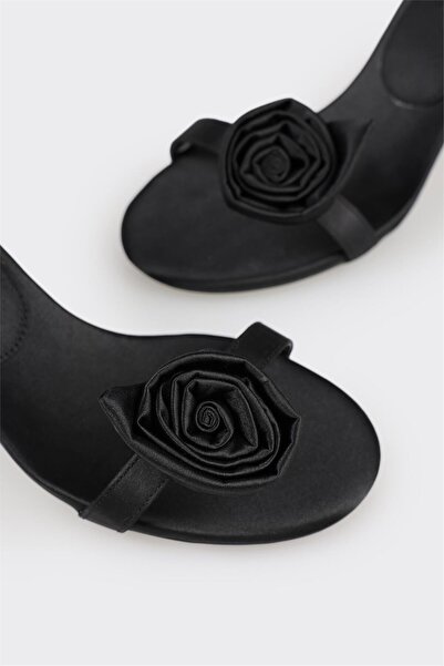 Elle Shoes Black Women's Heeled Sandals