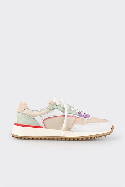 Elle Shoes Λευκά Δερμάτινα Γυναικεία Αθλητικά Παπούτσια