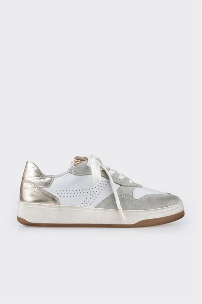 Elle Shoes Gold Leather Women's Sports Shoes
