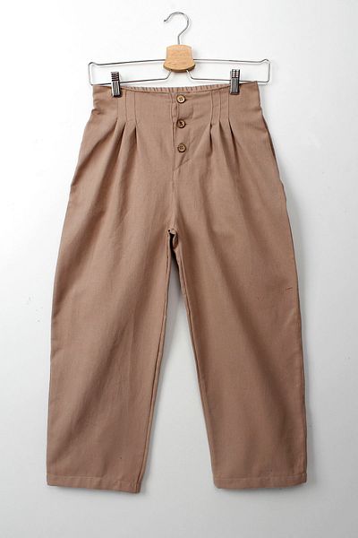 ESİLA KİDS Girl's High Waist Buttoned Gabardine Fabric Pants Comfortable and Stylish Design 9-14 Years Old