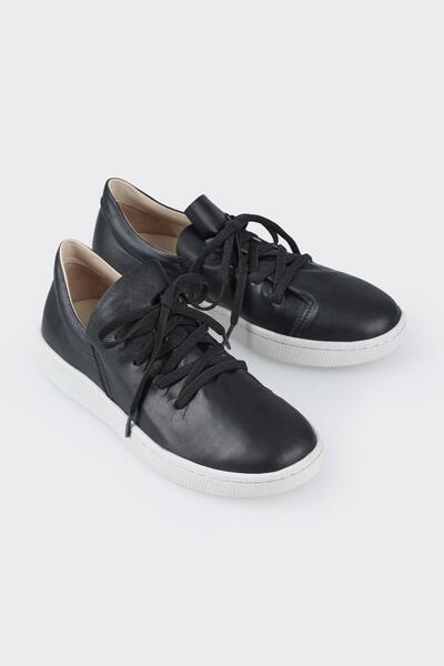 Elle Shoes Siyah Deri Kadın Günlük Ayakkabı