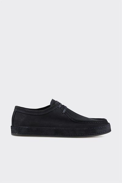 Elle Shoes Navy Blue Leather Men's Casual Shoes