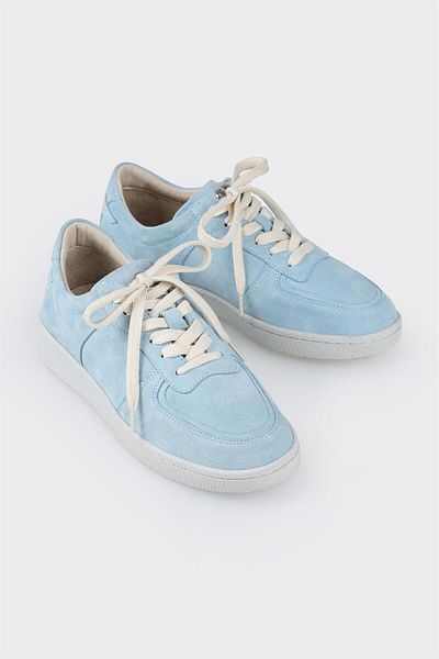 Elle Shoes Blue Leather Women's Sports Shoes