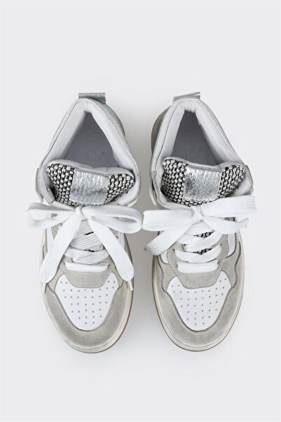 Elle Shoes Lame Deri Kadın Spor Bot