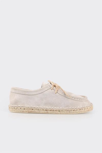 Elle Shoes Beige Leather Women's Espadrille