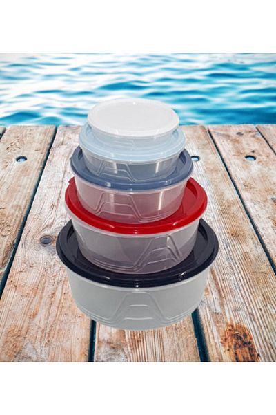 rexa 5-Piece Plastic Storage Container Set with Colorful Lids – Reusable Food & Home Organizer