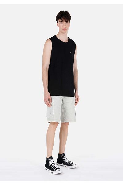 Colin's Regular Fit Mid Waist Plain Men's Stone Shorts