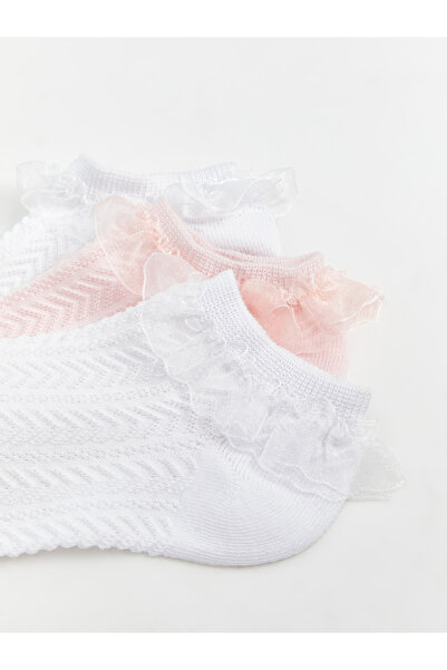 LC Waikiki Дантелени обувки за момичета Чорапи от 3 части