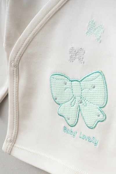 Bebitof Cute Bow Patterned Baby 5 Piece Newborn Hospital Release Bodysuit Set