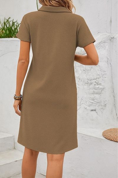 Kokosh moda Rochie de damă cu mâneci scurte și decolteu în V