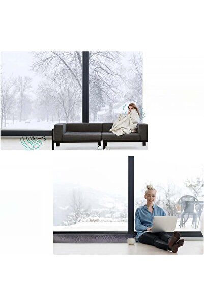 Fowong door cushion, grey, polyester/glass beads, 87 x 8 x 10 cm