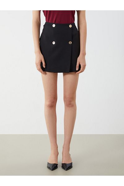 LC Waikiki Fusta mini cu nasturi cu talie elastica