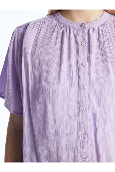 LC Waikiki Bisiklet Yaka Düz Kısa Kollu Oversize Kadın Bluz