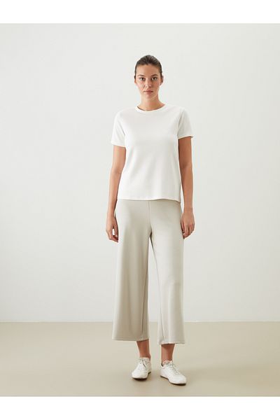 LC Waikiki Damen-T-Shirt mit Rundhalsausschnitt