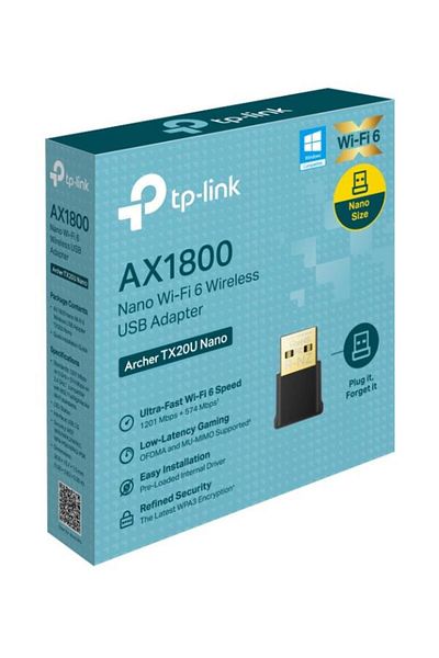 TP-LINK Adaptor wireless TP-LINK Archer TX20U Nano Dual-Band WiFi 6 (Negru)