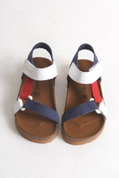 Naturex Genuine Leather Orthopedic Children's Sandals Colorful Velcro Comfortable Sole Sandals Summer Daily Sandals