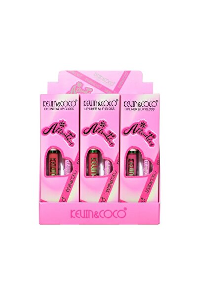 Flippy Set of 2 Lip Products, Kevin&Coco, Attractive, Lip Pencil and Liquid Lipstick, Pink