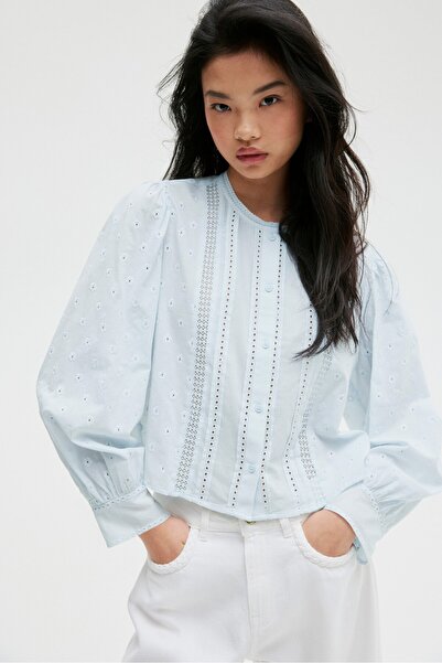 H&M Nakış İşlemeli Bluz
