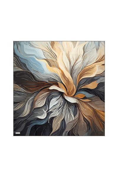 Bursa İpek Μέντα Arya Pattern Twill Μεταξωτό Φουλάρι