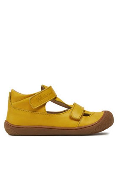 Naturino Sandale galbene pentru băieți NATURINO-2013359 01 PUFFY NAPPA HONEY YELLOW S