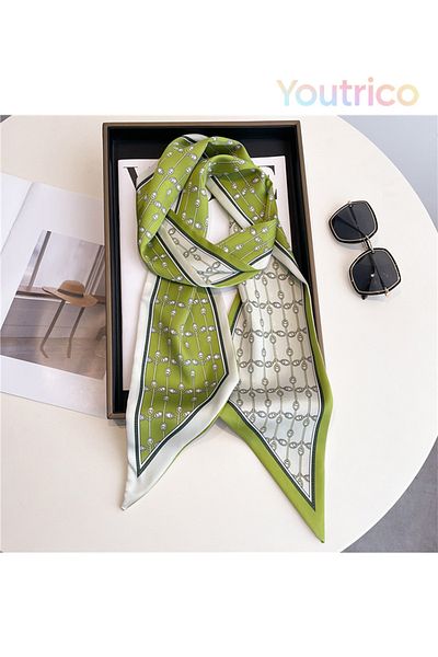 Youtrico Long silk scarves,Headbands,Flowers,Plants,147cm