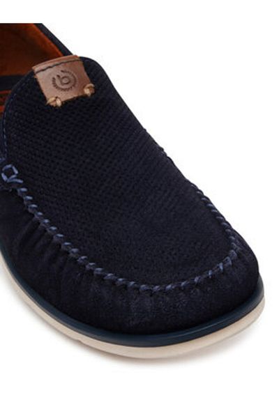 BUGATTI Men's Half Shoes blue BUGATTI-321-ARU61-1400 4100 DARK BLUE