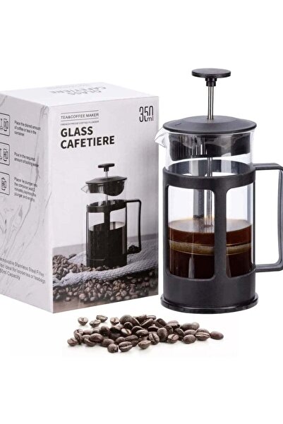 huitich ماكينة صنع القهوة والشاي الفرنسية باللون الأسود