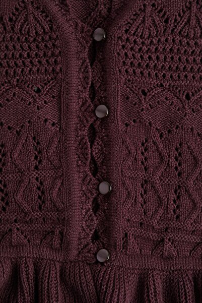 H&M Delik Desenli Triko Yelek