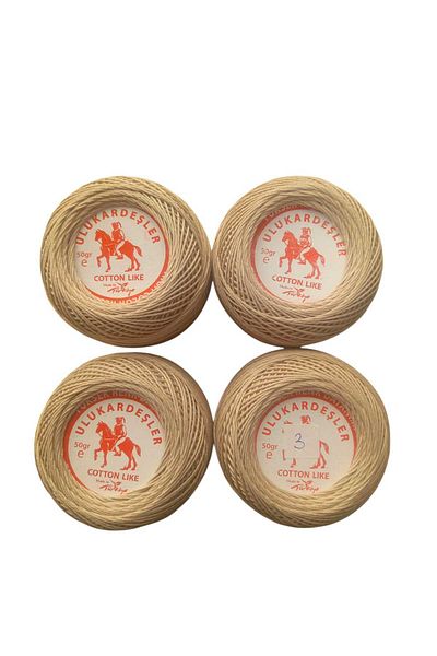 PeriStore Ulukardeşler 50 Gr Mercerized Punch Yarn Set of 4