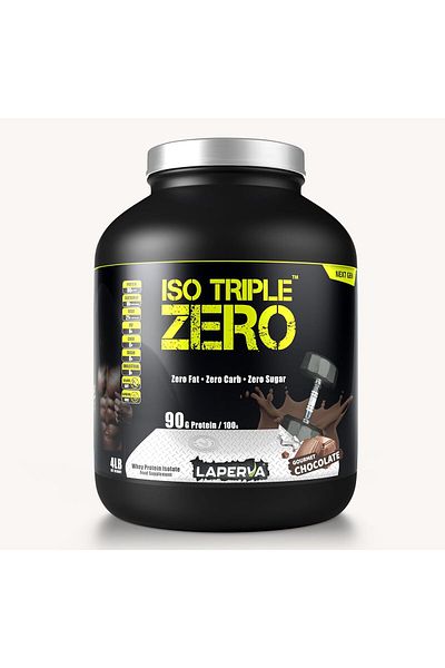 Laperva Isolated Whey Protein - ISO TRIPLE ZERO - 28g Protein in 30g (4 LB, Gourmet Chocolate)
