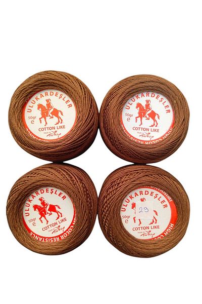 PeriStore Ulukardeşler 50 Gr Mercerized Punch Yarn Set of 4