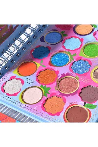 The Hub Palete machiaj Kevin&Coco Colour Fruit Party, fard pleoape, 20 culori, 15.3x17.4x1.2 cm