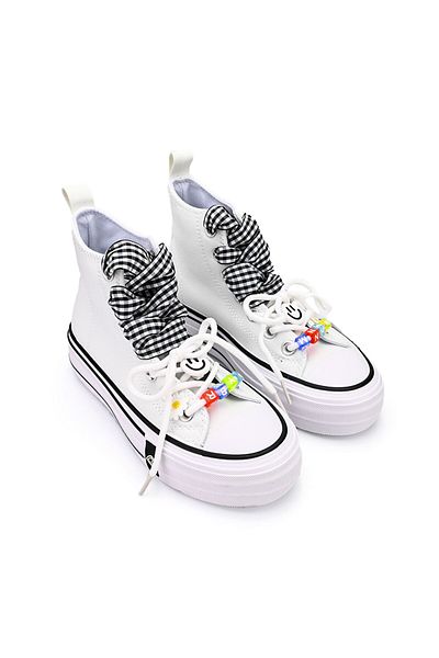 Tmall Tenisi inalti de dama,cu talpa flatform,TD1279,Alb