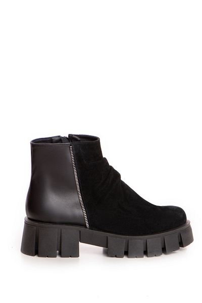 Vanilla Days Hanoi Boots Smooth and Suede Leather with Zipper Accessory