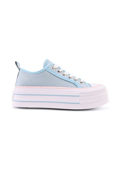 Tmall Tenisi de dama,Cu platforma,Din material Textil,TD1278,Albastru