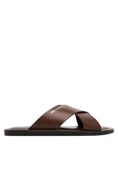 Karl Lagerfeld Men's Flip-flops brown KARL LAGERFELD-KL70214 044 DARK BROWN LTHR