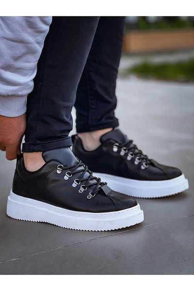 Generic Kb-x4 kuback black skin high sole lace-up casual men's shoes