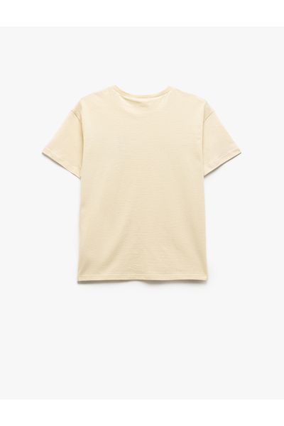 Koton Crew Neck Printed Cotton Short Sleeve T-Shirt