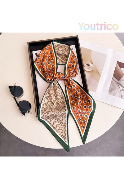 Youtrico Long silk scarves,Headbands,Artistic shapes,147cm