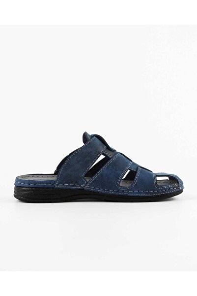 Tigerline Men's Slippers - Blue Nubuck - Comfort Supported Structure Stylish Design Soft Sole