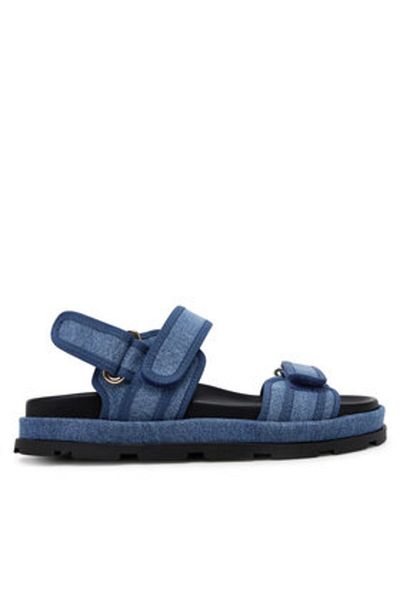 Pollini Sandale damă albastre POLLINI-SA16244G1MTQ0707 SAN.LOD.GOMMA40 TESS.JEANS DENIM