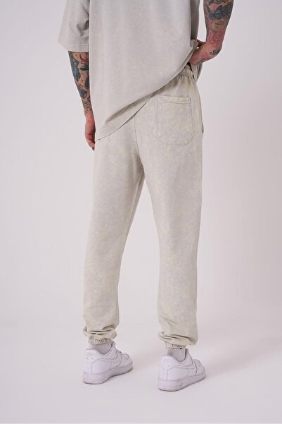 Machinist Ανδρικό παντελόνι αθλητικό με χαλαρή εφαρμογή, μαλακό μπεζ με κηλίδες