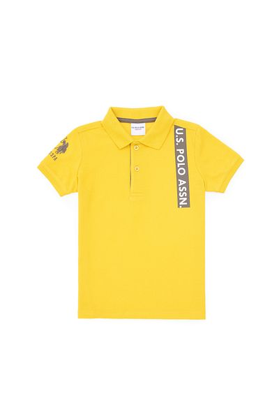 U.S. Polo Assn. Boy's Polo Neck Dark Yellow T-Shirt 50307181-Vr094
